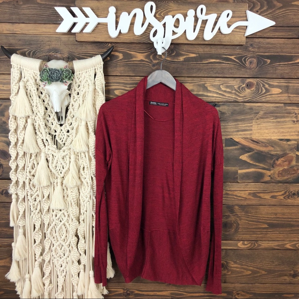 Bershka |‎ Knit Cardigan Red